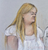 A court drawing of Vanessa George